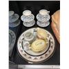 Image 2 : Large Vintage Variety Lot: Porcelain Dishware, Terracotta Cat