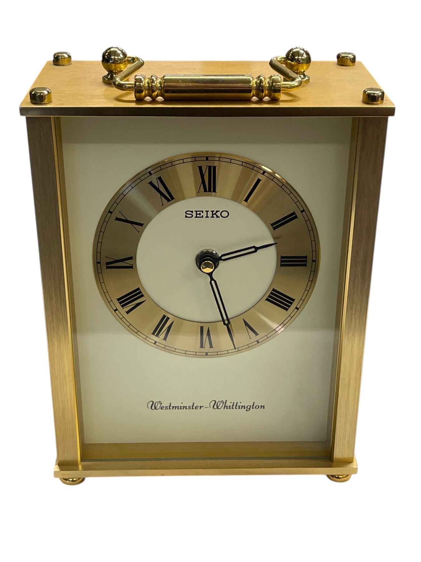 Seiko Westminster-Whittington Chime Brass Mantel Clock