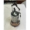 Image 2 : Vintage 4 Feet Square Glass Pickle Castor With Claw Tongs