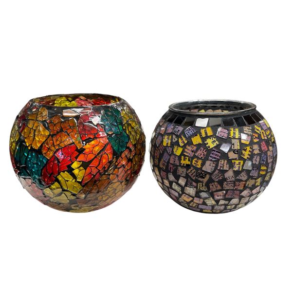 2 Mosaic Vases