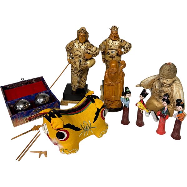 Sorted Asian Collectables; Figurines, Music Balls and more