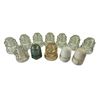 Image 1 : 12 Assorted Vintage Light Insulators; Porcelain, Clear Glass, Amber Glass, CPR and Green Glass