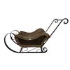Image 1 : Vintage Cast Metal and Wood Decorative Sleigh