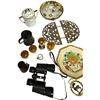 Image 2 : Vintage Variety Lot; Cornwall Warming Dish, tripod, Cowbell, Books, Folk Art Carvings and More