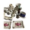 Image 3 : Vintage Variety Lot: Porcelain Cups, Oil Pitcher, Porcelain Box and More