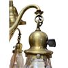 Image 2 : Vintage Brass Hanging Four Armed Chandelier