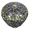 Image 2 : Vintage Tiffany Style Tree Base Stain Glass Leaded Lamp