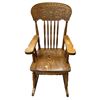 Image 2 : Vintage Oak Press back Children's Rocking Chair