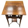 Image 2 : Vintage Brass Footed Square Top Side Table