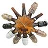 Image 1 : Vintage Handmade Glass Insulator & Wood BC Tel Retirement Clock Glass and CPR Porcelain Insulators