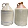 Image 1 : 2 Vintage Stoneware Jugs 1x Medicine Hat Potteries