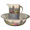 Image 1 : Vintage Adderley's Springtime Hand painted Pitcher and Was Basin