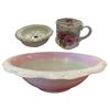 Image 1 : 3 Pieces of Porcelain Ware; Rosenthal Shaving Cup; WM Adams Brush Bowl and Wash Basin