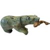 Image 1 : Vintage Inuit Hand Carved Jade Bear With Salmon