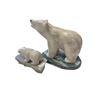 Image 2 : 2 Vintage Inuit Hand Carved Soapstone Polar Bear Figurines (Small One Signed On Bottom)