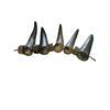 Image 2 : Assorted Inuit Hand Carved Soapstone & Bone Items: Pipe, Seal Figurines, Bird, Necklace, & More