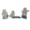 Image 1 : 3 Vintage Inuit Hand Carved Soapstone Figurines