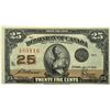 Image 2 : 1923 Dominion of Canada Shinplaster 25 Cent Bank Note (Macavour/Sanders)