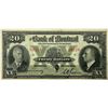 Image 1 : 1938 Bank of Montreal 20 Dollar Bank Note