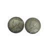 Image 2 : 2 Antique Canadian Silver Quarters : 1917 & 1918
