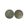 Image 2 : 2 Antique Canadian Silver Quarters : 1928 & 1929