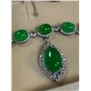 Image 2 : Jade Set: Necklace, Bracelet, Earrings