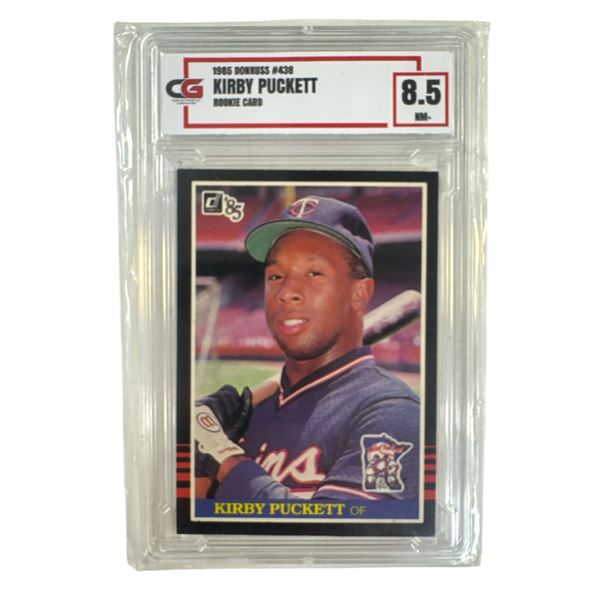 CG Graded 8.5 NM+ Kirby Puckett Rookie Card 1985 Don Russ #438 Baseball Card