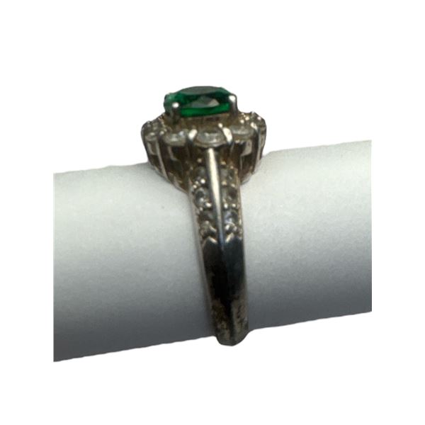 Stamped .925 Silver Ring With Stones