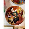 Image 2 : Variety Of Clown Memorabilia: Plates, Paper Mache Figurine, Calendar, Art, Hat, & More