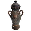 Image 1 : Vintage Lidded Bull Accent Pottery Vase