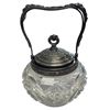 Image 2 : Vintage Cut Crystal Handled Biscuit Barrel