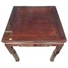 Image 2 : Pair Of Vintage Glass Top Rose Wood Wide Tables