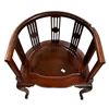 Image 2 : Pair Of Vintage Curved Back Rose Wood Arm Chairs