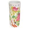 Image 2 : Vintage Chinese Hand Painted Floral Bird Design Porcelain Case On Stand