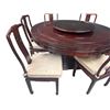 Image 2 : Quality Vintage Rose Wood Circular Table With Rose Wood Lazy Susan & 6 Rose Wood Chairs