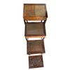 Image 2 : 4pc Vintage Glass Top Nesting Table Set