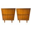 Image 1 : Pair Of Vintage Mid Century Modern 2 Drawer Night Stands