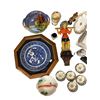 Image 2 : Vintage Variety Lot; Cheese Dish, Chalkware, Framed Plate and more