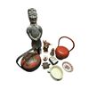 Image 1 : Assorted Asian Collectables; Terracotta Warrior, Handled Baskets, Teapot and More