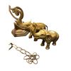 Image 2 : Vintage Assorted Lot of Brass; Scale, Elephants, and Metal Viking Ship