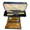 Image 1 : 2 Sets of Cutlery; French Ivory Handled Carving Set and Two Ornate Spoons