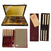 Image 1 : 3 Cutlery Sets; 2 French Ivory Handled and 1 Jordan Marsh Knife Set