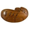 Image 2 : Two Vintage First Nations Artist Signed Wood Carvings Bowl and Plaque
