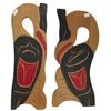 Image 1 : Pair of Handmade 2009 First Nations Steve Charlie Blue Heron Carvings/Wall Plaques