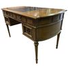 Image 2 : Vintage Leather Top Four Drawer Knee Hole Desk by Drexel Solid Wood