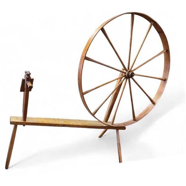 Vintage Wooden Large Sewer's Spinning Wheel