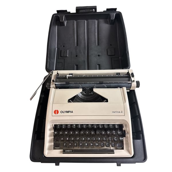 Vintage Olympia Carina Typewriter in Travel Case