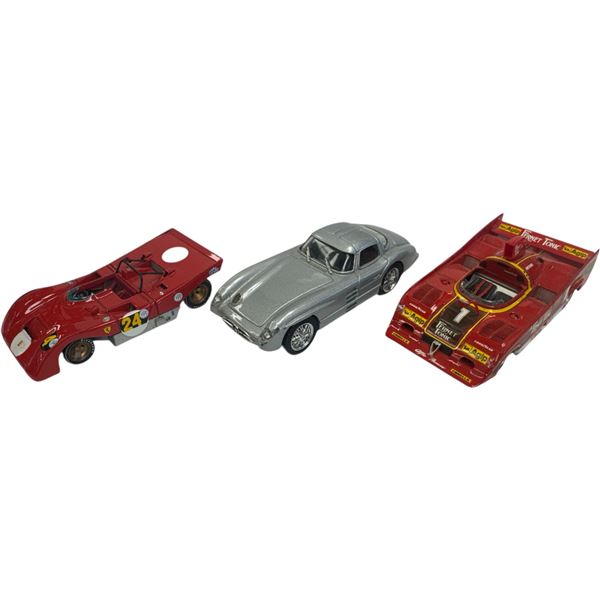 3 Brumm 1/43 Scale Die Cast Cars: Mercedes 300 SLR, Ferner Tonic, & #24
