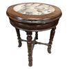 Image 1 : Vintage Rosewood Stone Inlay Topped Stool