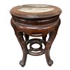 Image 1 : Vintage Rosewood and Stone Inlay Topped Stool
